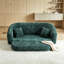 Canapé inclinable incurvé convertible, canapé-lit 2 en 1 escamotable, avec base escamotable et siège profond, comprend deux coussins, fauteuil inclinable en chenille deux places-129028374