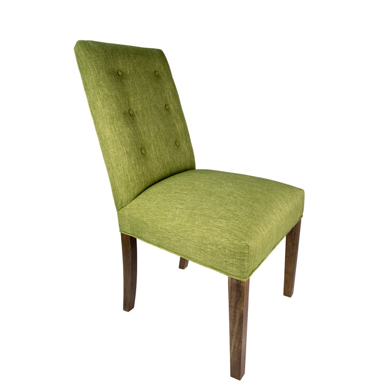 Earles 19'' H Tufted Upholstered Side Chair, Grass