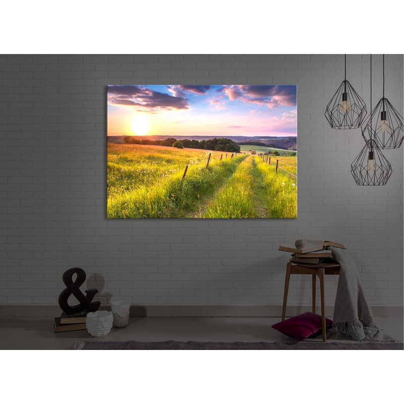 Beautiful Mountain Meadow At Sunrise by No - Wrapped Canvas Print, Without lighting, 40cm H x 60cm W x 4.5cm D