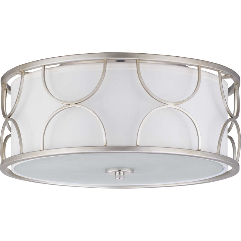 Stafford Fabric Flush Mount, Silver Ridge