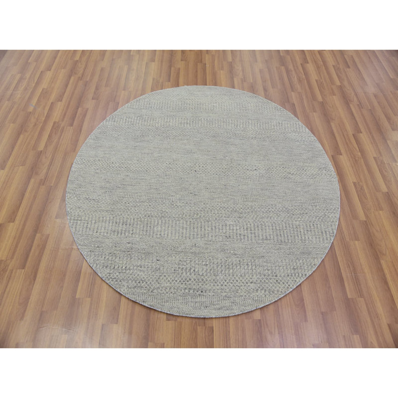 Tapis unique gris 5 pi x 5 pi Zylas
