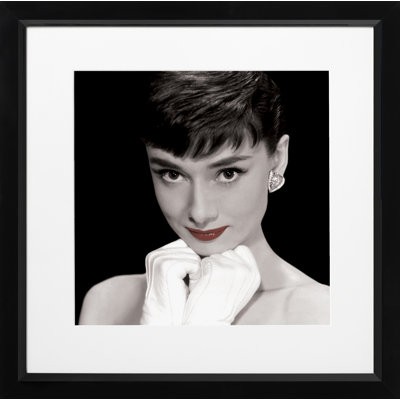 Audrey Hepburn Red Lips - Single Picture Frame Print