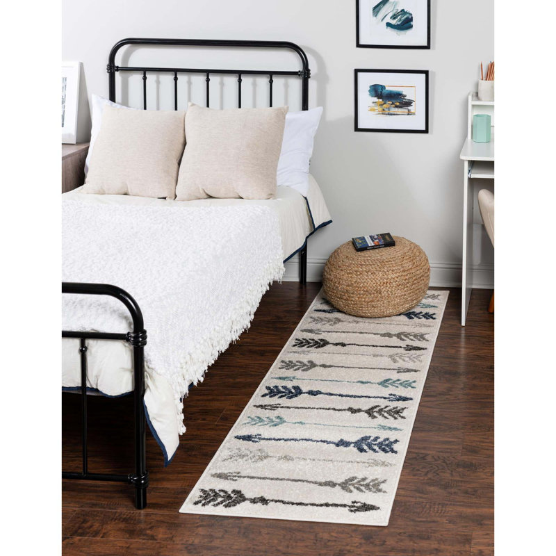 Geometric Area Rug, Runner 61 x 183cm