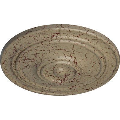 Endurathane Classic Ceiling Medallion, 21 7/8"OD x 2 3/8"P (For Canopies up to 5 1/2"), Hand-Painted Gobi Desert Crackle Finish
