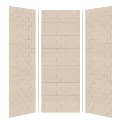 SaraMar 36'' W 36'' D 96'' H Glue Up Solid Surface Wall