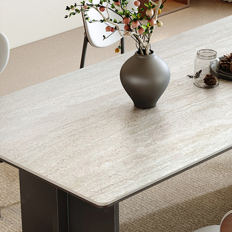 Ensemble de table et chaises de salle à manger exquis, H 29,52 po x L 70,86 po x l 35,43 po