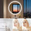 Round Lighted Wall Mounted Bathroom Mirror-1561988364