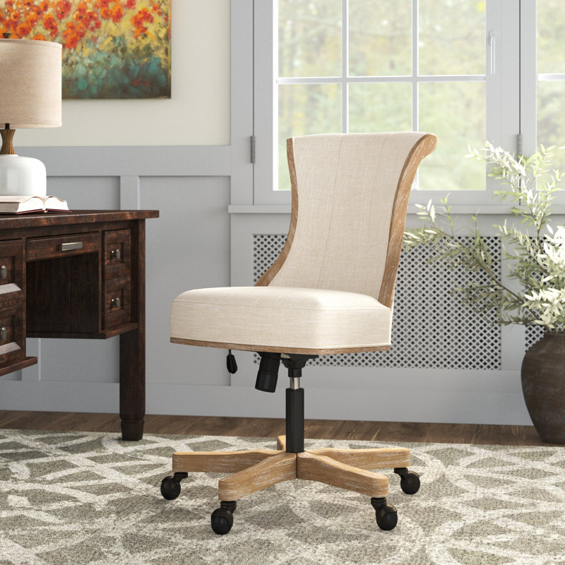 Chaise de travail Komar Lindy, Beige, Polyester/mélange de polyester