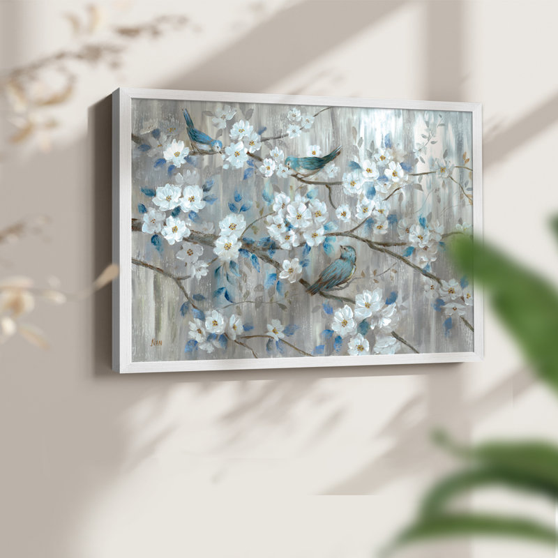 Bleu sarcelle - Reproduction encadrée - Restickable, H 11 po x l 14 po, Blanc