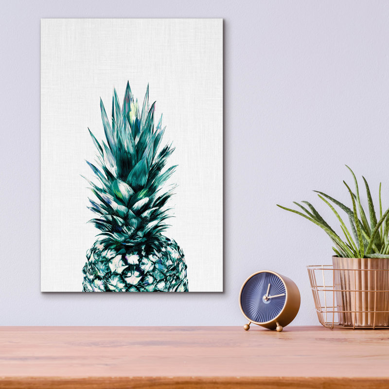 «Pineapple Ii» par Tai Prints, art mural en verre acrylique, H 16 po x l 12 po x P 0,13 po