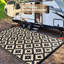 Tapis d'extérieur à motif géométrique moderne réversible-116105711
