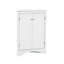 Armoire de salle de bain triangulaire blanche avec tablettes réglables personnalisables - Convient à la décoration intérieure-1273023788