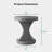 Hourglass-Shaped Side Table With Wood & Travertine Textured Finish