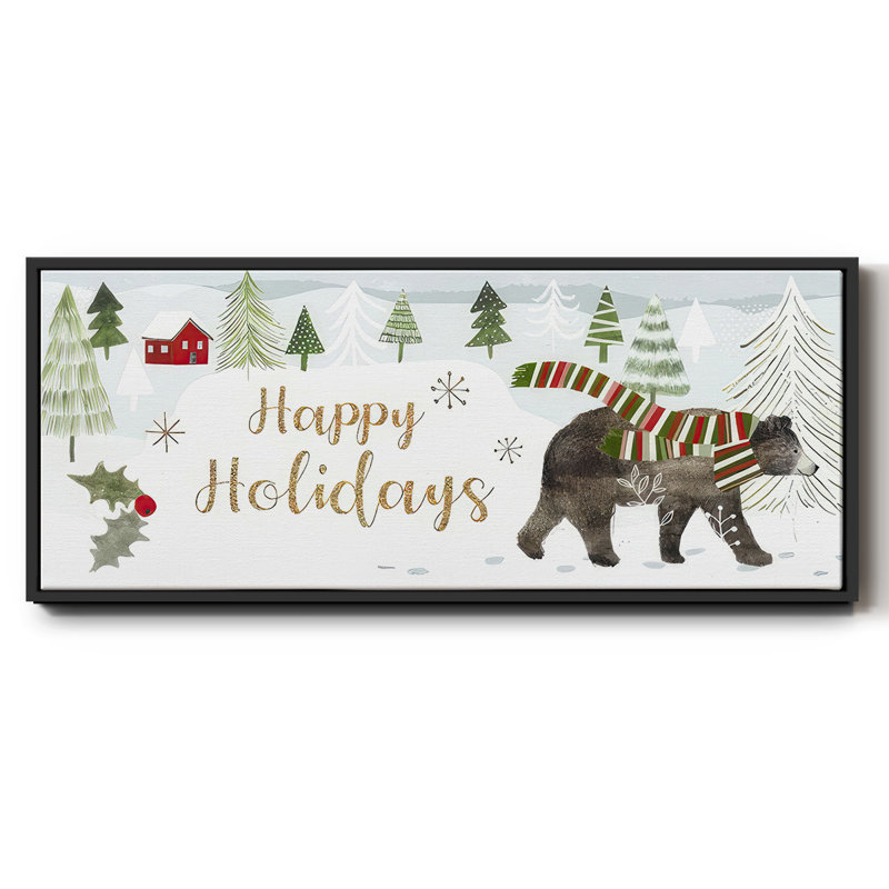 Woodland Christmas Collection - Toile avec cadre en D, H 8 po x l 20 po