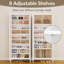 Armoire de rangement à chaussures en métal H 67 po avec 8 tablettes réglables-576979616