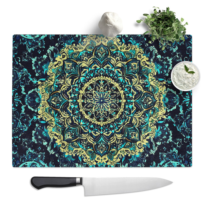 Wonderful Mandala Vol.3  Glass Chopping Board