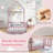 Twin Size House Floor Bed With House-shaped Headboard Clothes Hanger Without Slats White-2049237415