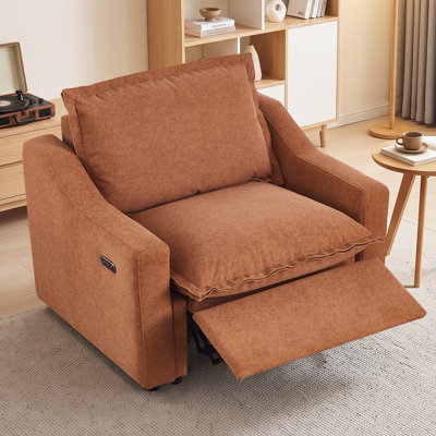Upholstered Fabric Power Recliner