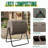 37.5 Gallon Dual Chamber Rotating Compost Tumbler, Wood Grain Design With Steel Support Stand – Weatherproof For Backyard Garden Patio-128523078