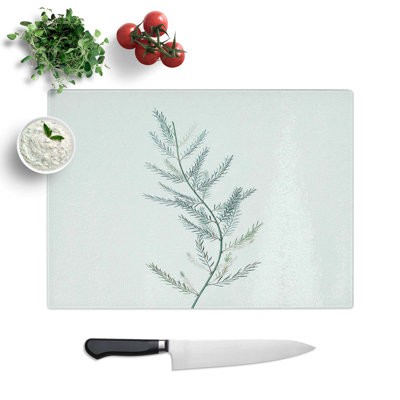 Tempered Glass Flowers Chopping Board