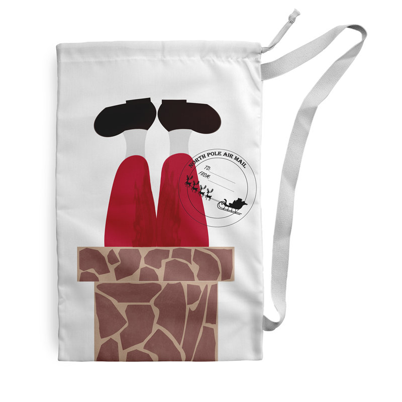 Holiday Essence Santa Sack, 36" H x 28" W, Brown