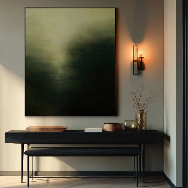 Extra Large Wall Art Fabric Print - Modern Neutral Abstract for Contemporary Home Artwork Decor for Living Room or Bedroom - "Frame Assembly Required (Unfinished Frame)"