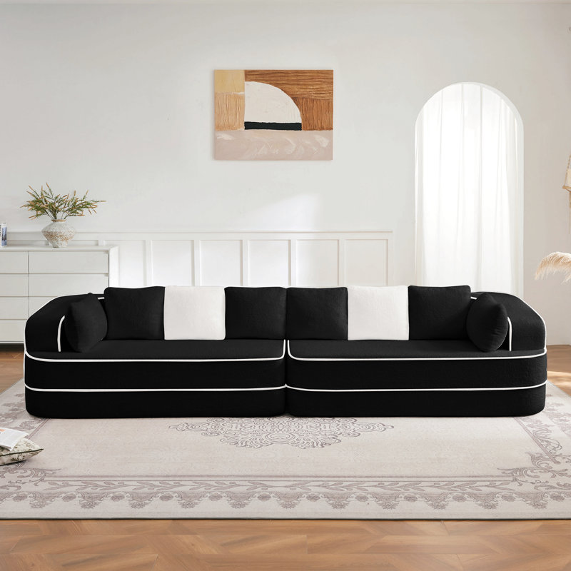 Canapé moelleux, moelleux, confortable, Noir