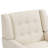 Jaqueze Upholstered White Linen Blend Tufted Wide Back Armchair with Solid Wood Leg-1917714915