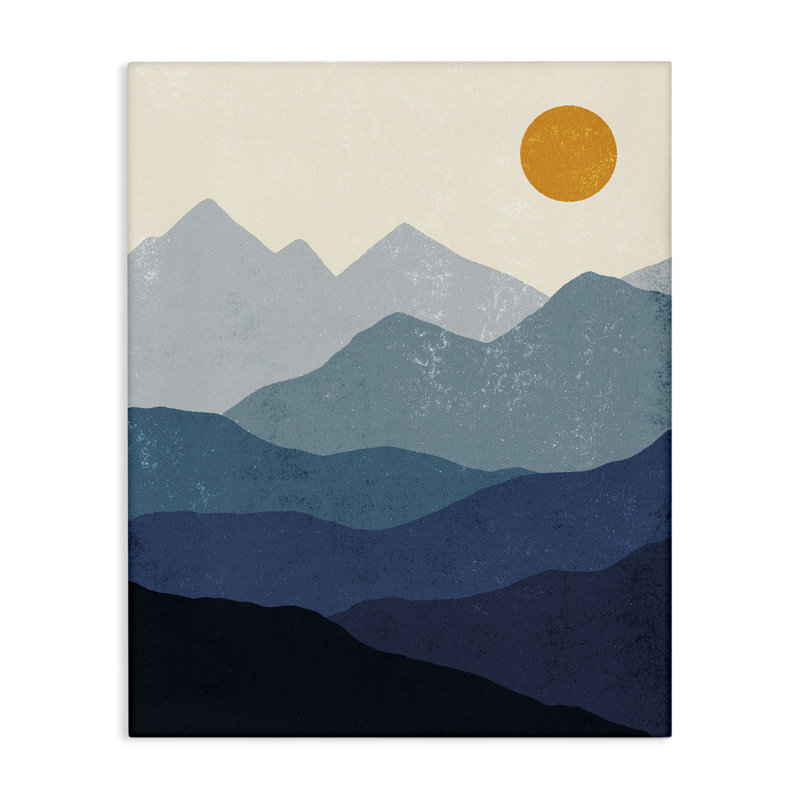 Art mural sur toile, "The Dawn Over Mountains" par Ahmad Idah Hussein, H 20 po x l 16 po