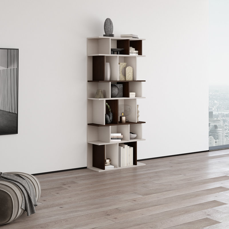 Sandefur 31.5" Bookcase with Matte Finish, Wenge/Cashmere