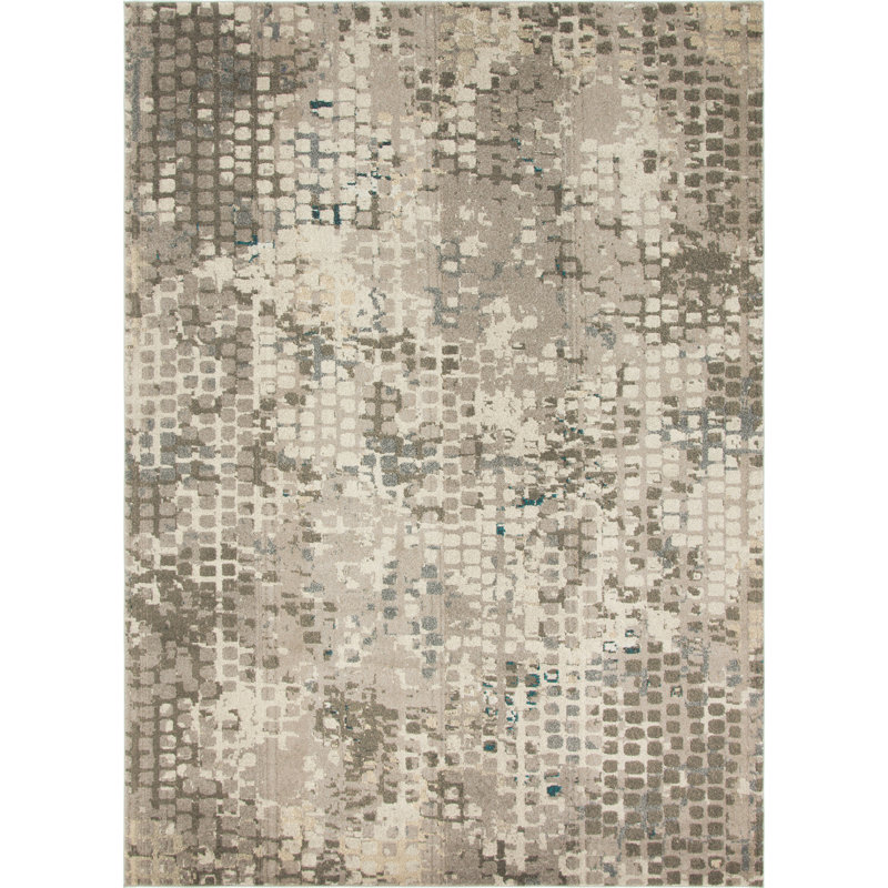 Tapis abstrait gris Hashimoto, Rectangle 9 pi x 12 pi