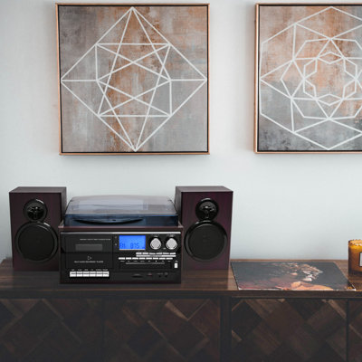 Système de lecture de disques vinyle avec haut-parleurs pour la maison avec système de sonorisation