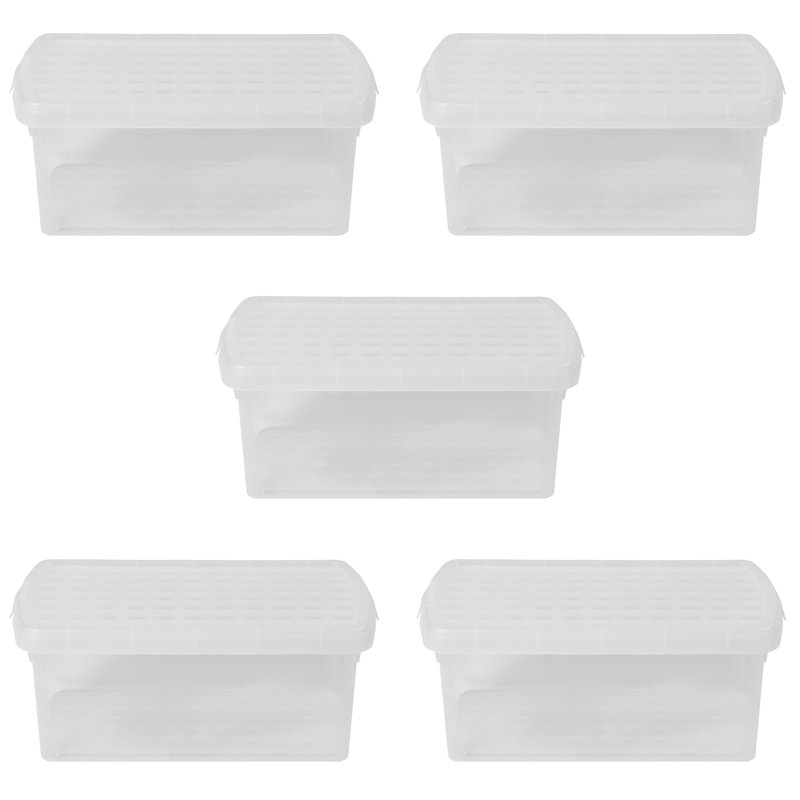 Wham Clip Rectangular Plastic Storage Boxes with Secure Clip Lock Lids Clear/Clear/Clear