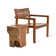 Heavy Cube Teak Side Table