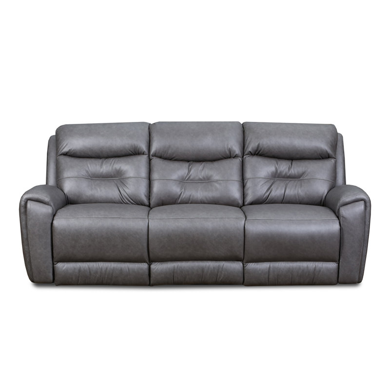 Break Point Triple Power Reclining Sofa, Gray  Polyester Blend