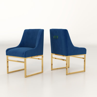 Zanthia Tufted Velvet Side Chair Dining Chair