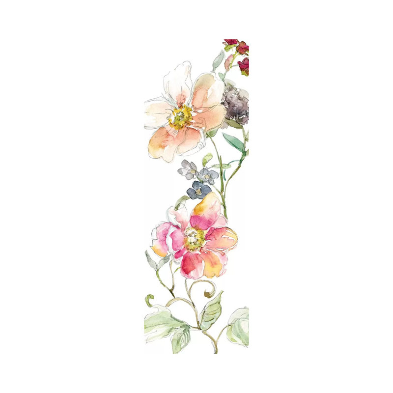Trailing Blooms II by Carol Robinson - Panoramic Print on Canvas, Wrapped Canvas, 30.48 cm H x 91.44 cm W x 1.91 cm D