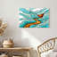 «Blue and Amber Winding River Canyon», art mural en verre coloré-23302265