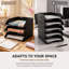 Ensemble de 5 plateaux de rangement empilables pour bureau, en silicone HIPS résistant, format lettre, au design minimaliste et moderne. Ensemble de rangement noir pour documents, idéal pour le bureau à domicile et l'espace de travail.