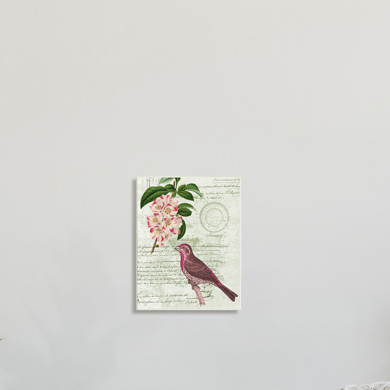 Rosier pinson par Daphne Polselli, H 19 po x l 13 po x P 0,5 po, Bois