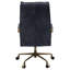 Chaise de bureau en cuir gris pivotant à 360 degrés, hauteur de siège réglable, roulettes, base à 5, coussin rare et dossier merveilleux