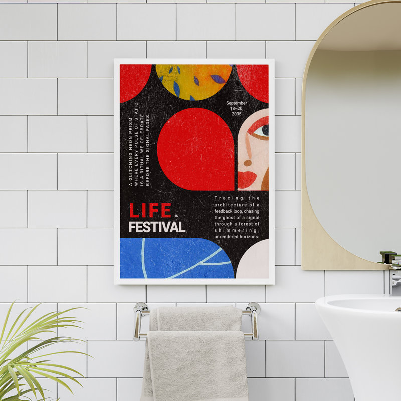 Z Studio Bauhaus, affiche moderne Mid Century, Cadre blanc