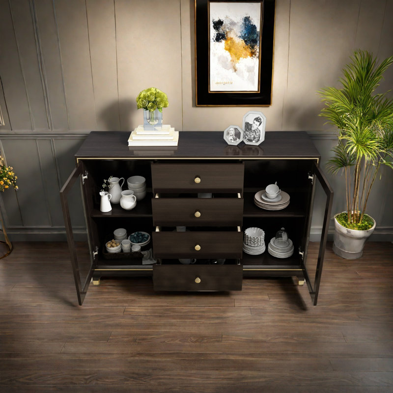 Buffet de 55,12 po de largeur, Noyer foncé