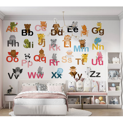 Premium Wallpaper Wall Mural - Animal Alphabet