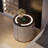 Modern Off-White Round Nightstand With Light And Wireless Charging And Speakers And USB Port