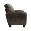 39,25 po Chaise droite en microfibre à accoudoirs arrondis couleur chocolat W (ensemble de 2)