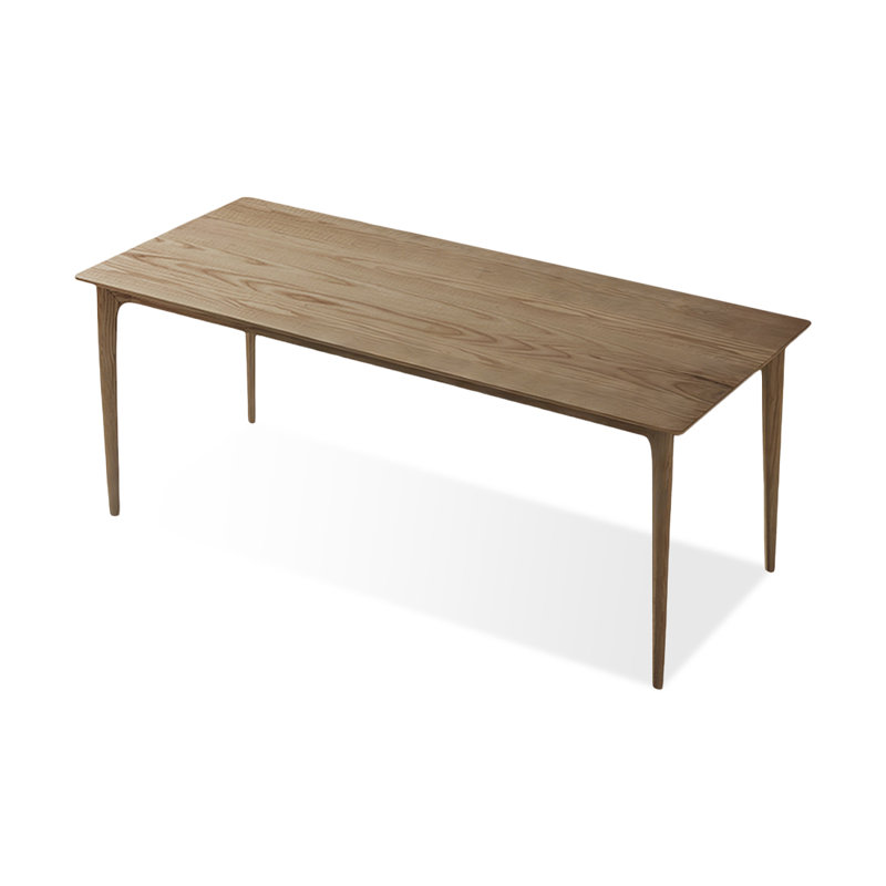 Table de salle à manger rectangulaire en bois manufacturé brun, H 29,53 po x L 55,12 po x l 27,56 po