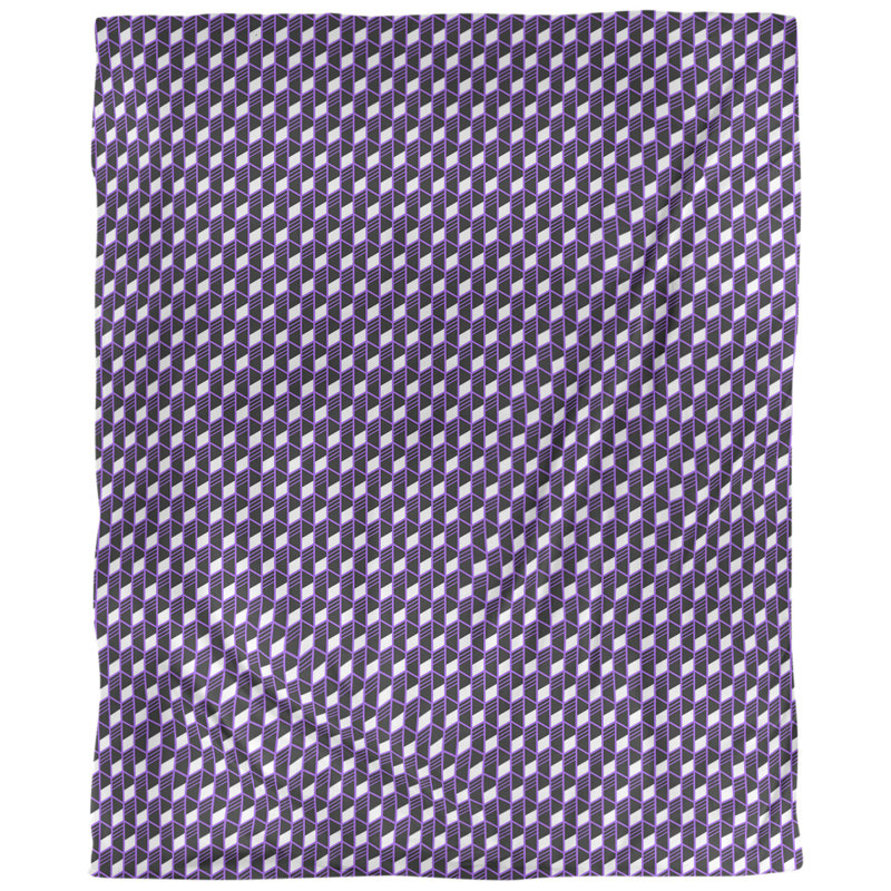 Housse de couette Katelyn Elizabeth, Polyester brossé, Housse de couette pour très grand lit, Violet Rebecca / blanc
