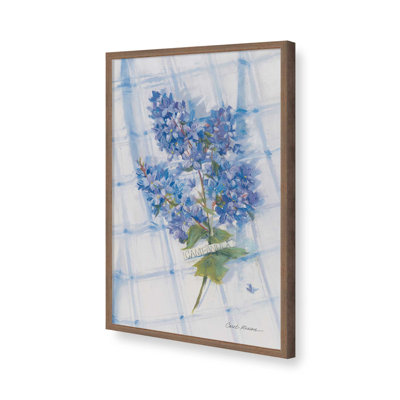 «Campanula On Linen» par Carol Rowan, reproduction d'art sur toile