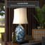 Lampe de table bleue 32 po Feuerstein